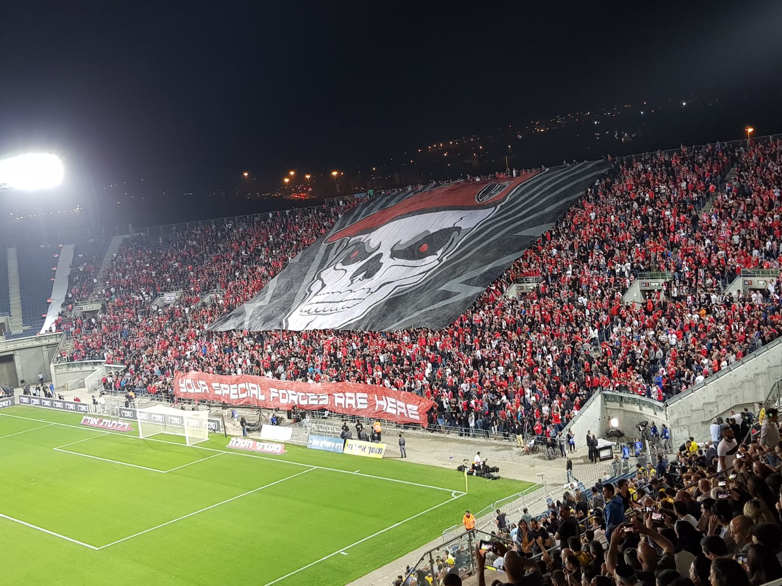 דגל פריסה ענק בטדי. איזה אוהדים! 